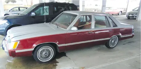  ?? PHOTOS: ALYN EDWARDS ?? This 1986 Mercury Marquis purchased new by Glen McDonald’s parents has been his daily driver for the past quarter century.