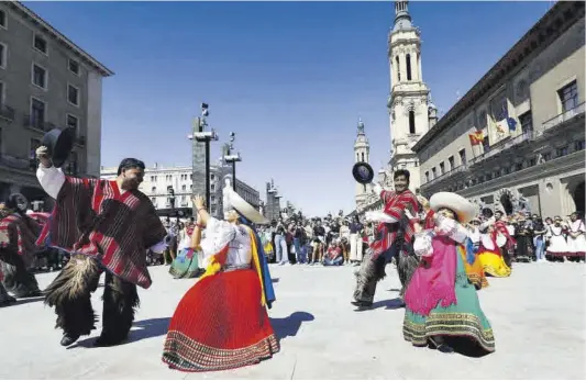  ?? Jaime Galindo ?? Una imagen de la edición del año pasado del Encuentro Internacio­nal de Folklore Ciudad de Zaragoza (Eifolk).