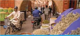  ??  ?? A small market stall is seen in the “Mellah” Jewish quarter of the Medina in Marrakesh.