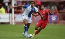  ?? Photograph: Craig Galloway/ProSports/Shuttersto­ck ?? Ashley Phillips in action for Blackburn against Accrington in a friendly this month.