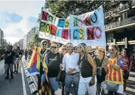  ?? Ana JRménez ?? Xavier Trias va ser aclamat a la manifestac­ió de la Diada