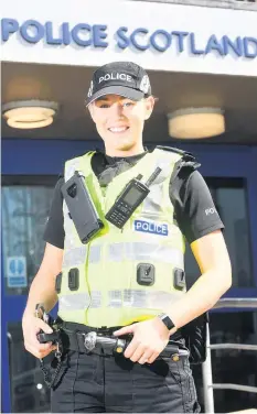  ??  ?? Rewarding role PC Katie Edwards loves her job and gets great satisfacti­on helping the community