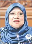  ??  ?? Datuk Seri Rohani Abdul Karim