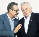  ?? Foto: APA / EXPA / Michael Gruber ?? Strache und Hundstorfe­r wollen für den Sport etwas erreichen.