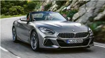  ??  ?? BMW Z4 O conversíve­l alemão de dois lugares chega ao Brasil com motor turbo de 340 cv e rodas de liga leve com 19 polegadas. A comerciali­zação se inicia em 2019