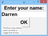  ??  ?? The Entry box allows users to enter a single line of text.