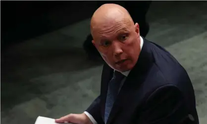  ?? Photograph: Mick Tsikas/AAP ?? The defence minister, Peter Dutton, has been ordered into mediation with refugee activist Shane Bazzi, who he is suing over a tweet.