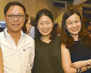  ??  ?? Mike Lopez, SVP of Rockwell Property Management Corp.; Vienne Tionglico Guzman, AVP for marketing; and Jovie Lim, AVP for sales