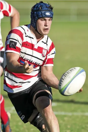  ?? PHOTO: NEV MADSEN ?? ON THE ATTACK: Fraser Donaldson on the attack for Toowoomba Rangers in the Risdon Cup.