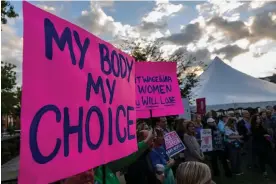  ?? Photograph: Angela Weiss/AFP/Getty Images ?? Activists protest in support of abortion rights in Doylestown, Pennsylvan­ia, in September.