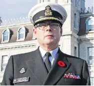 ?? STEPH CROSIER / KINGSTON WHIG-STANDARD / POSTMEDIA NETWORK ?? Former Canadian Forces vice-admiral Mark Norman’s misconduct centres around an alleged leak of classified informatio­n regarding a ship procuremen­t project.
