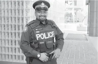  ?? TORONTO POLICE SERVICE, VIA CP ?? Toronto Police Const. Niran Jeyanesan in Toronto on Tuesday.