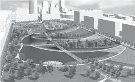  ?? IMAGE PROVIDED ?? An artist’s rendering shows an example of what the MAPS 3 urban park could look like.