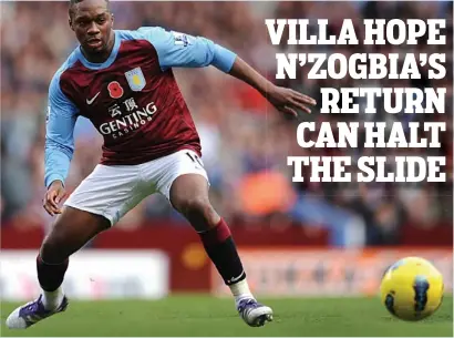  ?? ACTION IMAGES ?? SOS call: N’zogbia could return against Liverpool on Saturday