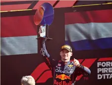  ?? Photos: Red Bull Content Pool, Motorsport Images ?? Dutchman Max Verstappen took fifth win in a row