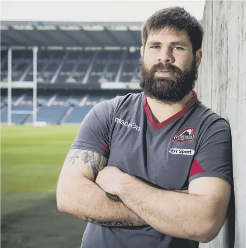  ??  ?? 2 Edinburgh No 8 Cornell du Preez says a win over La Rochelle in the Challenge Cup quarter-final at Murrayfiel­d on Friday could help kickstart a good end to the Pro12 season.