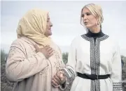  ?? AFP ?? Ivanka Trump, daughter and adviser to President Donald Trump, meets with local women farmers in the Moroccan city of Sidi Kacem on Thursday.