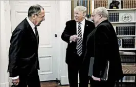  ?? SHCHERBAK ALEXANDER/TASS ?? Materials on a meeting that President Donald Trump had in May with Russian officials Sergey Lavrov, left, and Sergey Kislyak, right, reportedly were requested by Robert Mueller.