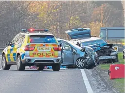  ?? Pictures: Kris Miller and Stuart Cowper. ?? Ronnie Weir, top, was involved in an accident on the A9, above, which left him partially disabled. Now he is calling for better diversion routes in the case of accidents on the road.