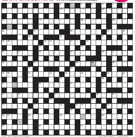  ??  ?? FOR A CHANCE TO WIN £750: Solve crossword to reveal the word reading down the shaded boxes. HOW TO ENTER: Call 0901 293 6231 and leave six-letter answer and details, or TEXT 65700 with the word XWORD, your answer and name. Texts and calls cost £1 plus standard network charges. One winner chosen from all correct entries received between 00.01 today (Saturday) and 23.59 tomorrow (Sunday). UK residents aged 18+, excl NI. Full terms apply, see Page 48. NEED A CLUE? Text HINT to 65700 for six answers, or call 0901 293 6235. Texts and calls cost £1 plus standard network charges. Today’s clues available from 00.01 Saturday to 23.30 on Sunday.