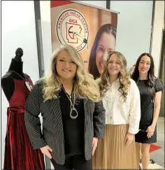  ?? (Arkansas Democrat-Gazette/Sean Clancy) ?? American Indian Center of Arkansas executive director Star Jackson (from left), grant director Jewel Cunningham and Solita Johnson, director of outreach and developmen­t, stand in the lobby of the center’s 13th floor offices in downtown Little Rock.