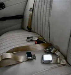  ??  ?? Above
Massimo drove his Mercedes all the way from Italy to the UK and chose seatbelts in an unobtrusiv­e shade to match the seats. The clever bit was in doubling-up on clasps: traditiona­l-style lap straps and child-seat-compatible anchors.