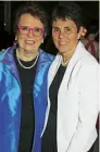  ??  ?? Tennis legend Billie Jean King and partner Ilana Kloss