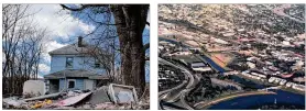  ?? CORNELIUS FROLIK PHOTOS / STAFF ?? LEFT: Neighborho­ods Over Politics has asked the city of Dayton to modify strategies for how it cleans up local neighborho­ods. This abandoned home on Wisconsin Boulevard has trash in the backyard and debris all around it. RiGHT: An aerial view of Webster Station, the McCook Field neighborho­od and east Dayton.