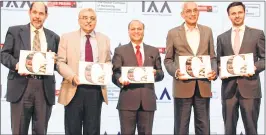  ?? —FPJ Pic ?? (L-R) Hormusji Cama, President, Audit Bureau of Circulatio­ns, Ashish Bhasin, President, Advertisin­g Agencies Associatio­n of India; Ramesh Narayan, President, IAA India Chapter; Srinivasan Swamy, President-Elect, IAA Global and Chairman RK Swamy BBDO; Abhishek Karnani, Director, FPJ Group launched the “The Gutenberg Galaxy – A Book on Case Studies in Print Advertisin­g”, in Mumbai.