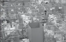  ?? MENG DINGBO / XINHUA ?? Employees work at a logistics warehouse of Cainiao Group in Madrid, Spain, in July.