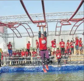  ??  ?? Dosti Realty hosted an intense obstacle course at their project, West County, in Thane.