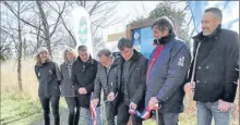  ??  ?? Projet inauguré par Xavier Belart conseiller municipal, Philippe Calamel vice-président du Parc, Nicolas Sainte-cluque Conseiller départemen­tal de l’aude, Gilles Lolio Conservato­ire du littoral