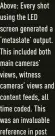  ??  ?? Above: Every shot using the LED screen generated a ‘metaslate’ output. This included both main cameras’ views, witness cameras’ views and content feeds, all time coded. This was an invaluable reference in post