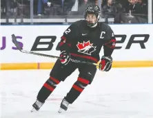  ?? MATTHEW MURNAGHAN/HOCKEY CANADA ?? Shane Wright, the projected No. 1 pick in the 2022 NHL draft, is an official Marsblades ambassador.