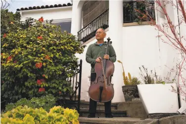  ?? Sarahbeth Maney / Special to The Chronicle ?? Bob Ng had to give cello lessons outdoors, and it ended up enriching his Berkeley neighborho­od.