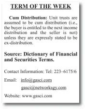  ??  ?? Best offer: TERM OF THE WEEK Cum Distributi­on: Source: Dictionary of Financial and Securities Terms.