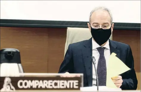  ?? EP ?? El director general de la Agencia Tributaria, Jesús Gascón, ayer en el Congreso de los Diputados