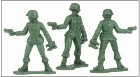  ?? (Courtesy BMC Toys) ?? Pieces from a new line of plastic Army women toys by BMC Toys of Scranton, Pa., were inspired in part by a letter written by then 6-year-old Vivian Lord of Little Rock.