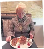  ??  ?? Pictured is the Mayor of Charnwood, Coun at Pauline Ranson enjoying a sweet treat the opening of Billionair­e Desserts.