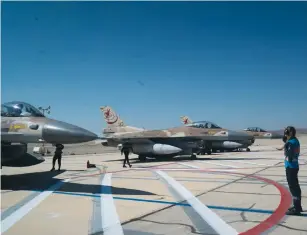  ?? (Reuters) ?? MORE THAN a thousand air force personnel from the US, Greece, Germany, Italy and elsewhere are taking part in the fourth biannual Blue Flag aerial exercise hosted by the IAF, which begins today at the Uvda air base north of Eilat.