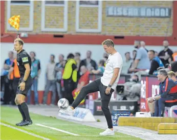  ?? FOTO: AFP ?? Aus Ballbesitz mehr machen: Beim Auftaktsie­g in Berlin ist die Idee von Leipzigs Trainer Julian Nagelsmann schon prima aufgegange­n.