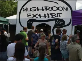  ?? FRAN MAYE - MEDIANEWS GROUP ?? The mushroom exhibits are popular at the Kennett Square Mushroom Festival.