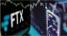  ?? — AFP ?? Tricky business: The collapse of FTX puts many small lenders, who saw a profitable niche in helping to service companies operating in the crypto space, in the spotlight.