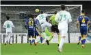  ?? Photograph: Jennifer Lorenzini/Reuters ?? Domenico Berardi (No 25) scores Sassuolo’s second goal at Verona.