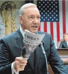  ?? FOTO: DAVID GIESBRECHT/NETFLIX/AP/DPA ?? Schauspiel­er Kevin Spacey als US-Präsident Frank Underwood in der USSerie „House of Cards“.