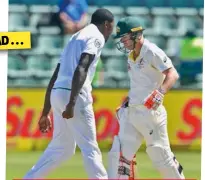  ??  ?? The star Proteas fast bowler screaming in Aussie batsman David Warner’s face in the second Test in Port Elizabeth after dismissing him.