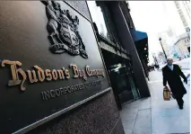  ?? NATHAN DENETTE/THE CANADIAN PRESS FILES ?? Hudson’s Bay reported Wednesday that digital sales were up 37 per cent in its first quarter.