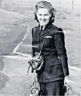  ??  ?? Joy Gough, as she was, heading for her aircraft prior to take-off at Sherburn in Elmet, 1945