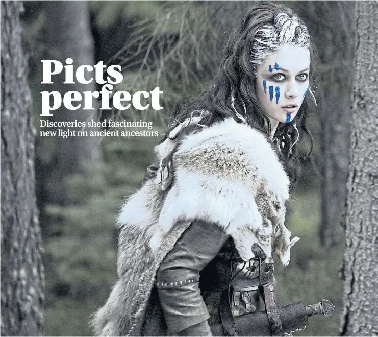  ?? ?? Olga Kurylenko as a painted Pictish warrior in 2009 film Centurion