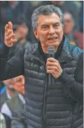  ?? PRESIDENCI­A DE LA NACION ?? MACRI. Busca revalidar el triunfo en ballottage en 2015.